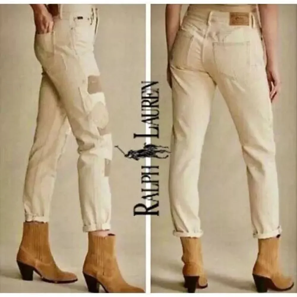 Polo Ralph Lauren “The Avery Boyfriend” patch Jeans